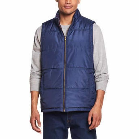 Weatherproof Vintage Men’s Flannel Lined Puffer Vest - Picture 1 of 7